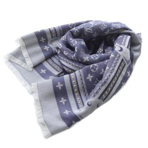 モノグラム スタッズショール ネイビー M73698