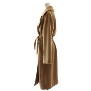 Max Mara 白タグ ウールカシミヤ マニュエラ ベルテッドコート 34 キャメル