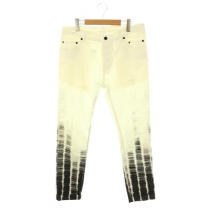裾プリントスキニーパンツ コットン オフホワイト /NR OS SH