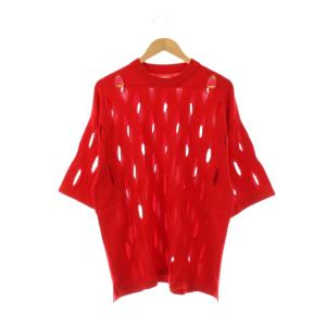 プライムオーバースラッシュニットTシャツ ニット カットソー 2 赤 /CX OS SH