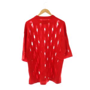 MAISON SPECIAL プライムオーバースラッシュニットTシャツ ニット カットソー 2 赤 /CX OS SH