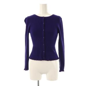 24AW RESONATE カーディガン リブニット S 紫 /CX OS SH