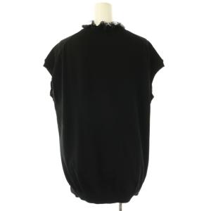 Drawer チュールレースネックニット カットソー 黒 /NR OS SH