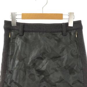 MARK&LONA TM Camo Quilt Skirt スカート ミニ 台形 S グレー ブラック ゴールド色 /DO