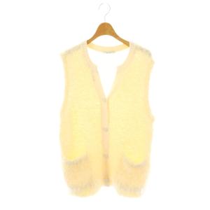 24AW ペーパーフェザーモールジレ ベスト 36 アイボリー /CX OS SH