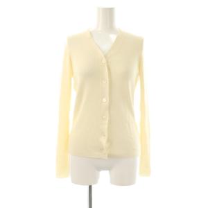 ウールシルクリブVネック カーディガン 38 アイボリー /CX OS SH