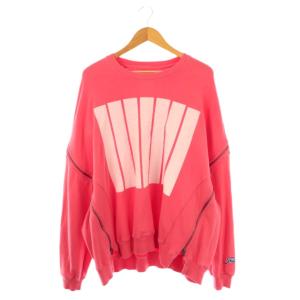 BARS ZIPPER SWEATスウェットトップス トレーナー 長袖 コットン 4 ピンク /NR OS