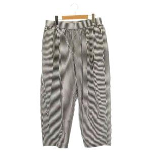 24SS タイプクロスタックパンツ ワイド M 白 紺 /NR OS