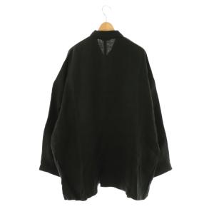 JOURNAL STANDARD LUXE ベルギーリネンツイルジャケット ステンカラー 黒 /CX OS