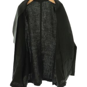 JOURNAL STANDARD LUXE ベルギーリネンツイルジャケット ステンカラー 黒 /CX OS