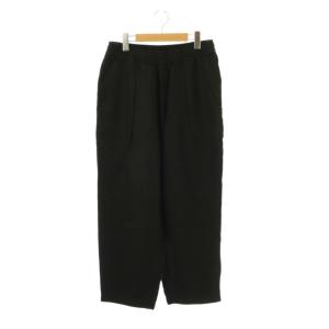 ベルギーリネンツイル テーパードパンツ イージー F 黒 ブラック /AT OS