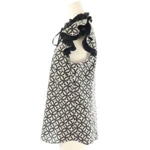 DRESSTERIOR オーバーラップサークルウィングスリーブブラウス 38 グレー ブラック /DF OS