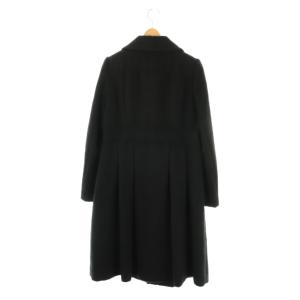 FRANCO FERRARO ウール アルパカ アンゴラ コート シャギー 2 ブラック /ES OS