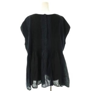 maison de soil ピンタックギャザーノースリーブブラウス プルオーバー 2 紺 /NR OS