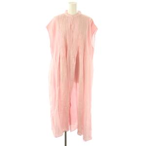 COTTON&LINEN PATCHWORK CREW-NECK BANDED F/SL