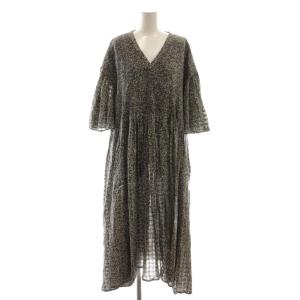 POWER LOOM コットンドビー チェックアラベスクスクリーンプリントクルーシャツ