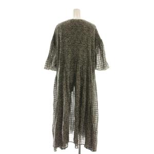 maison de soil POWER LOOM コットンドビー チェックアラベスクスクリーンプリントクルーシャツ