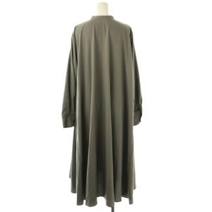 mizuiro ind mizuiroind バンドカラーシャツワンピース ロング グレー /DF OS