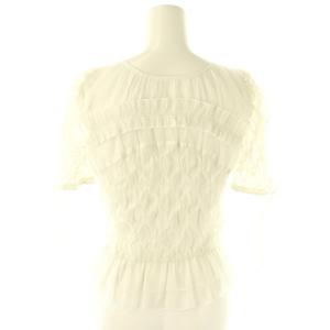 SNIDEL 24SS ランダムシャーリングトップス ブラウス シアー F ホワイト /DF OS