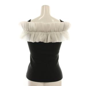 SNIDEL 24AW デザインフリルニットトップス カットソー F ブラック /HK OS