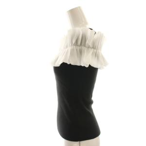 SNIDEL 24AW デザインフリルニットトップス カットソー F ブラック /HK OS