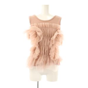 25SS チュールコンビ2wayトップス カットソー ノースリーブ F スモークピンク /ES OS