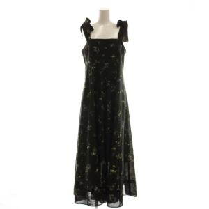 24AW ワイドストラップストレッチワンピース ロング 1 ブラック /HK OS