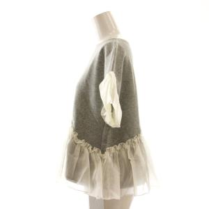 CELFORD 25SS 袖バルーンデザインカットソー 切替 半袖 F グレー /HK OS