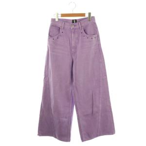 × ANNA SUI 25SS ワイドデニムパンツ コットン 0 紫 /NR OS