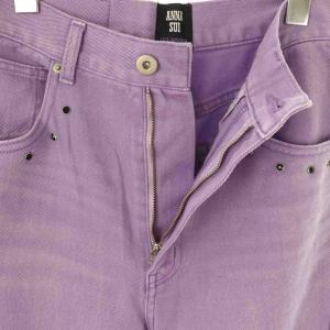 Lily Brown LilyBrown × ANNA SUI 25SS ワイドデニムパンツ コットン 0 紫 /NR OS