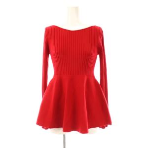 24AW バックディテールペプラムプルオーバー ニット カットソー F 赤 レッド /AT OS