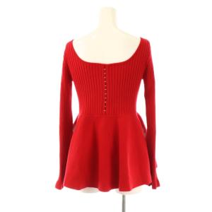 SNIDEL 24AW バックディテールペプラムプルオーバー ニット カットソー F 赤 レッド /AT OS