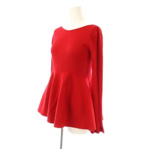 SNIDEL 24AW バックディテールペプラムプルオーバー ニット カットソー F 赤 レッド /AT OS