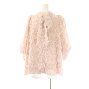 SNIDEL 24SS ジャガードボリュームブラウス 七分袖 ボウタイ F ピンク /AT OS