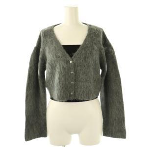 24AW ニットアンサンブル カーディガン ニット F グレー 黒 ブラック /AT OS