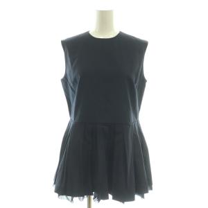 MILA OWEN MILAOWEN ペプラムブラウス テーパードパンツ SET UP セットアップ 0 ネイビー /DF OS