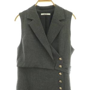 SNIDEL 24AW ラップテーラードジャンパースカート ワンピース ロング 0 グレー /DF OS