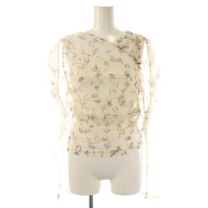 SNIDEL 24SS カットチュールトップス チュールスカート セットアップ 上下 花柄 F 0 アイボリー /AT