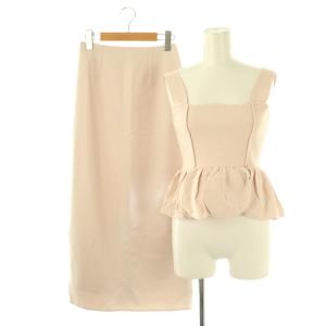 24SS ペプラムビスチェ&Iラインスカートセットアップ 0 ペールベージュ /ES OS