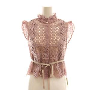 SNIDEL 24SS ジャガードレース ペプラムブラウス マーメイドスカート セットアップ F ピンク /ES OS