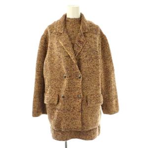 24AW ニットジャケット ミニニットワンピース セット 2点セット F 茶 ブラウン /AT OS