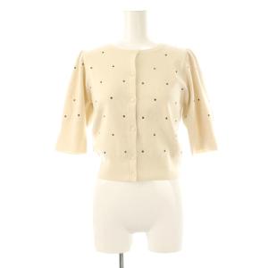 24AW ホットフィットコンパクトカーディガン ニット 五分袖 F アイボリー /AT OS