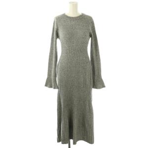 25SS バックオープンニットワンピース 長袖 ロング F グレー SWNO251017 /NR OS