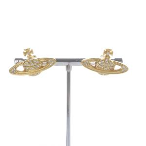Vivienne Westwood オーブ ラインストーン ピアス ゴールドカラー