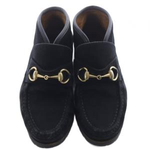 GUCCI ホースビット モカシン ショートブーツ 35 22cm 黒 ブラック 104 0088 /SR