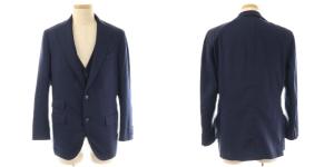 LARDINI セットアップスーツ 3ピース 46 ネイビー