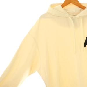 A/X ARMANI EXCHANGE ロゴワッペン プルオーバーパーカー スウェット XXL アイボリー /CX OS