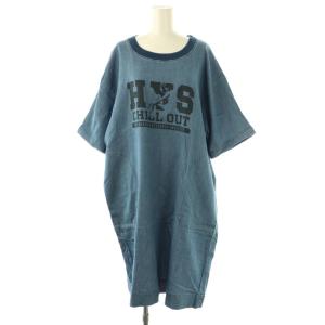 RELAX RESEARCH プルオーバーワンピース F ライトブルー ブラック /DO OS