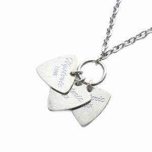 ピック チェーン ネックレス ペンダント シルバー色 /SR SH