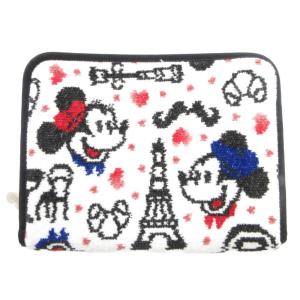 ×ディズニー Disney ヴィジュテーム マルチケース ミッキーマウス ミニー 総柄 白 ホワイト /GV